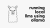 Running Large Language Models (LLM) on Your Own Machine Using Ollama